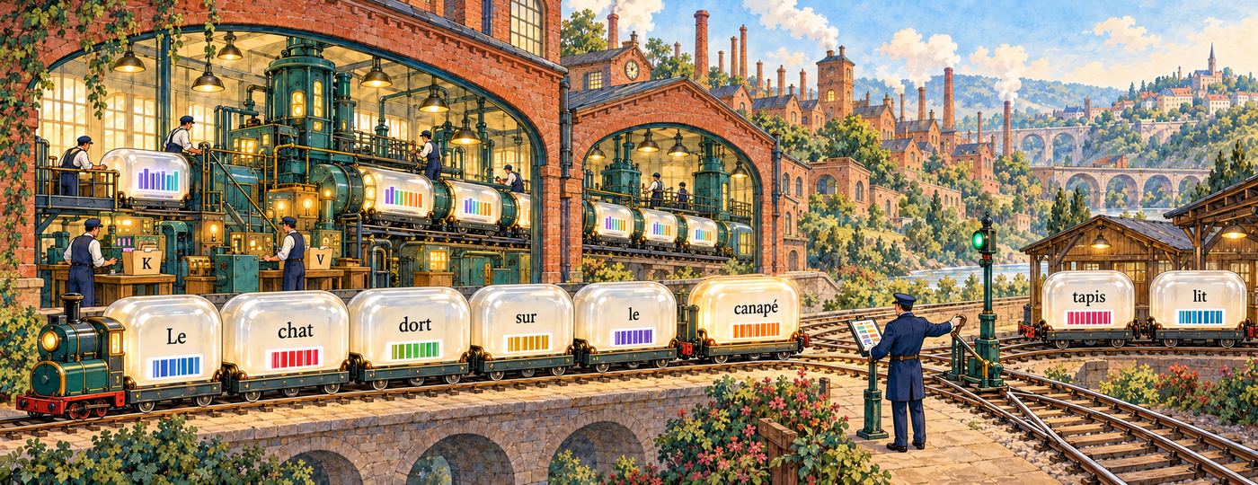 Au terminus, le chef de gare choisit la capsule suivante parmi canapé, tapis et lit